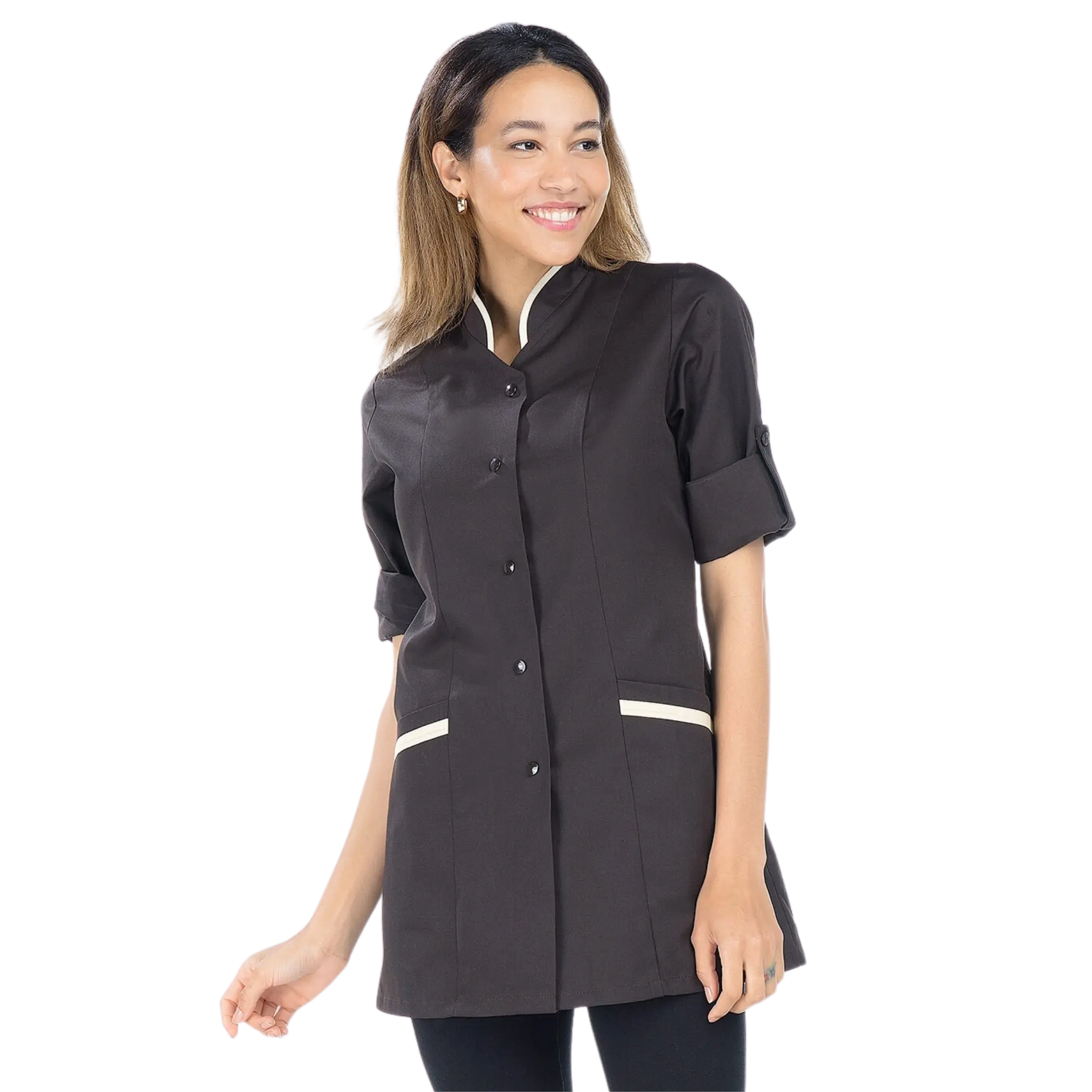 Capucine - Tunique - MLT - Femme - 80 cm My Blouse  Sergé-Brun-Beige-Clair-T6-XXXL