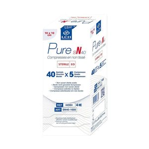 Compresse non-tissée stérile - Pochette de 5 compresses - 40g/m2 - LCH