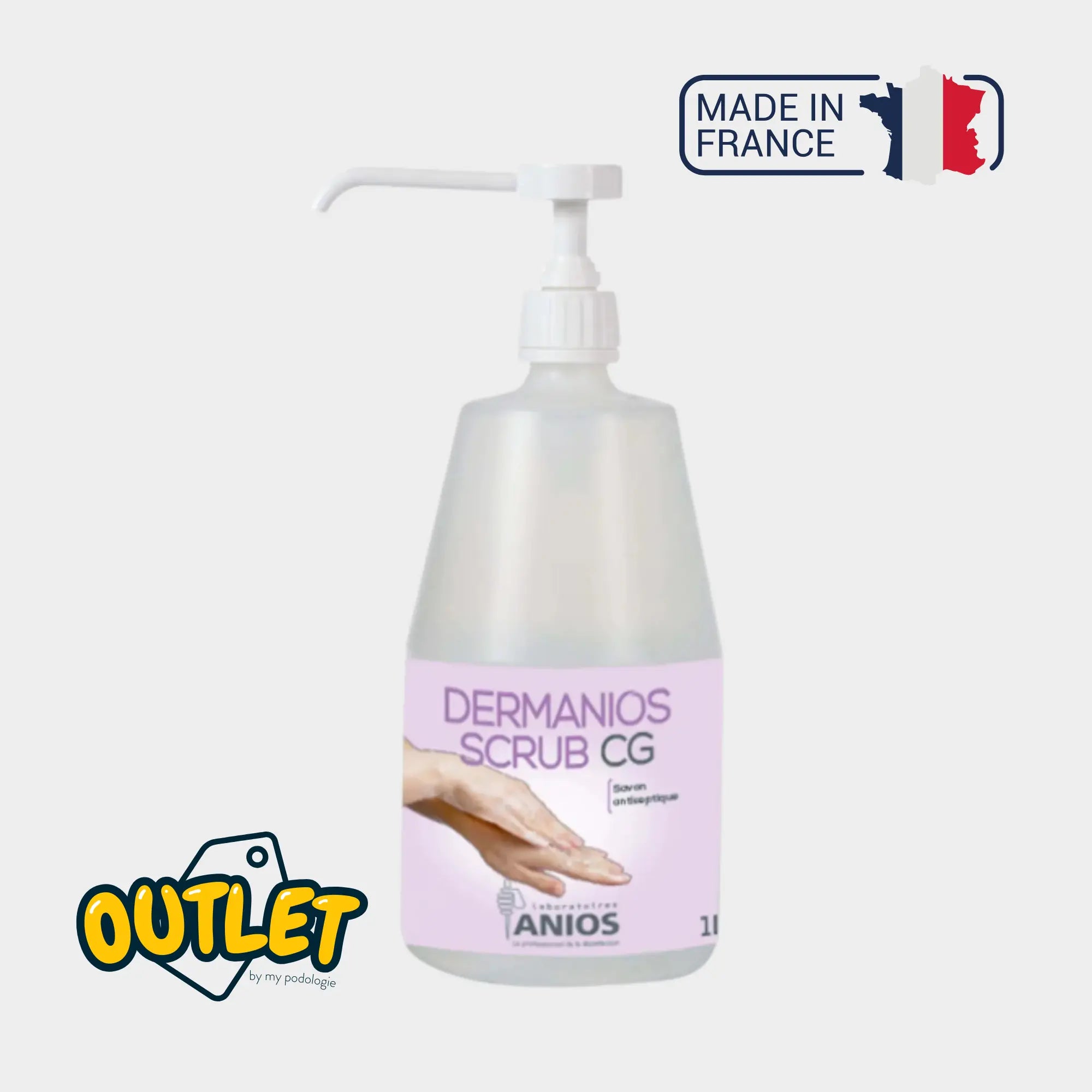Dermanios Scrub CG savon antiseptique - Différentes tailles - Anios // Date courte Anios 