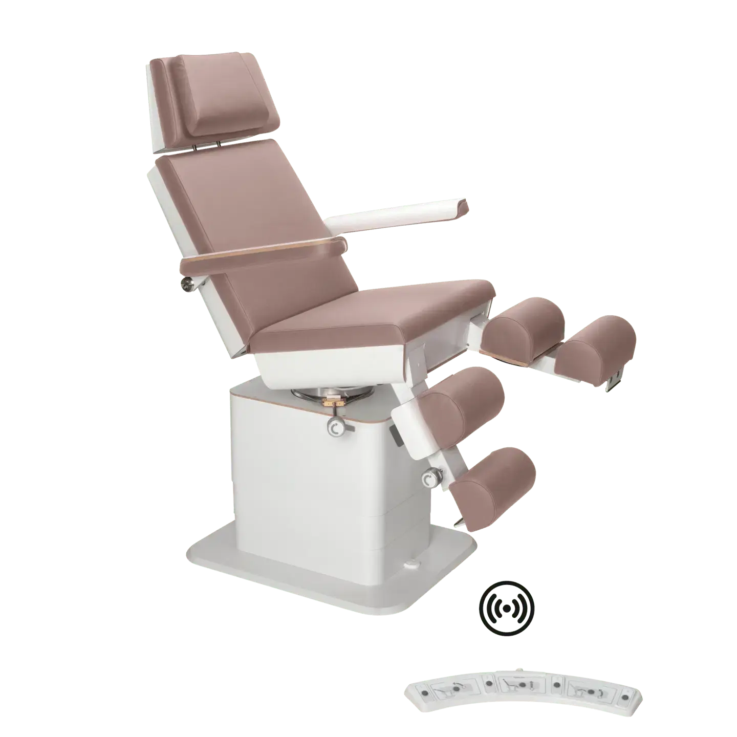 Fauteuil de pédicurie - MOON - Relevage électrique - Wifi - Ruck My Podologie  Taupe-3-moteurs-Blanc