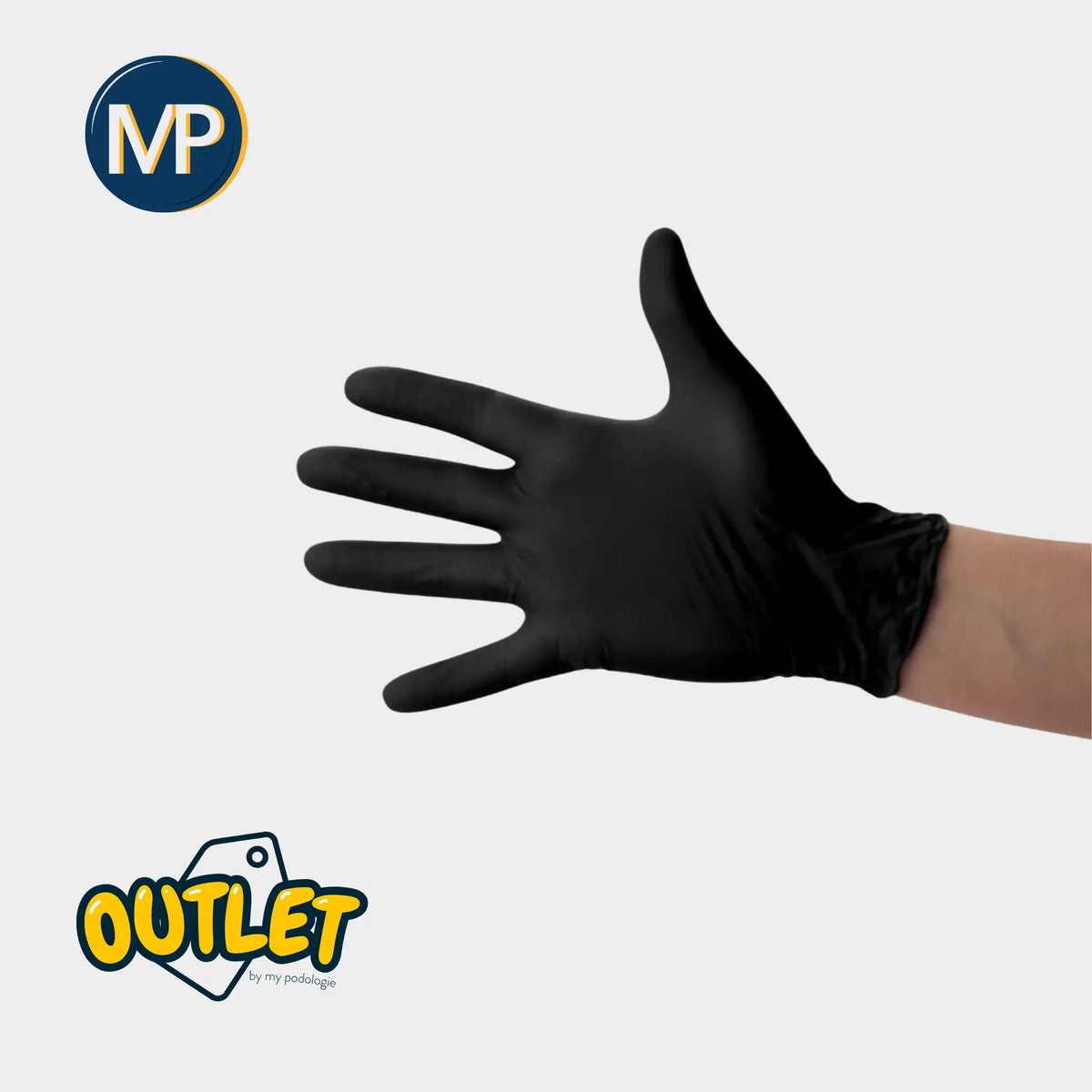 Gants d'examen - Nitrile Noir - Sans poudre - Boite de 100 - My Podologie // Avec défaut MP 