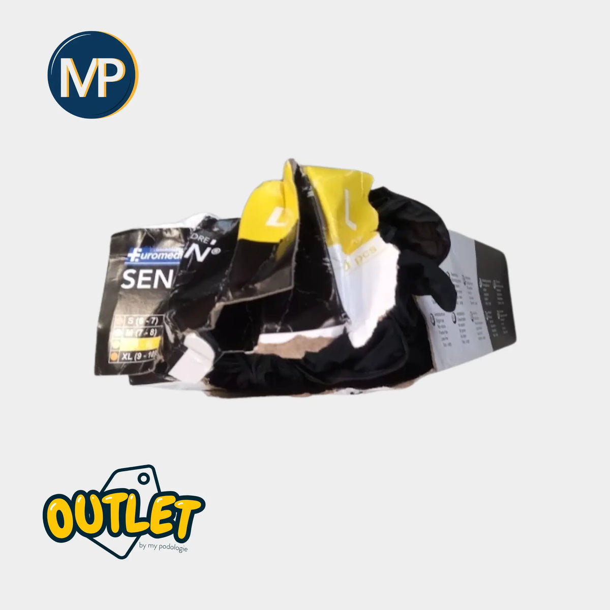 Gants d'examen - Nitrile Noir - Sans poudre - Boite de 100 - My Podologie // Avec défaut MP 