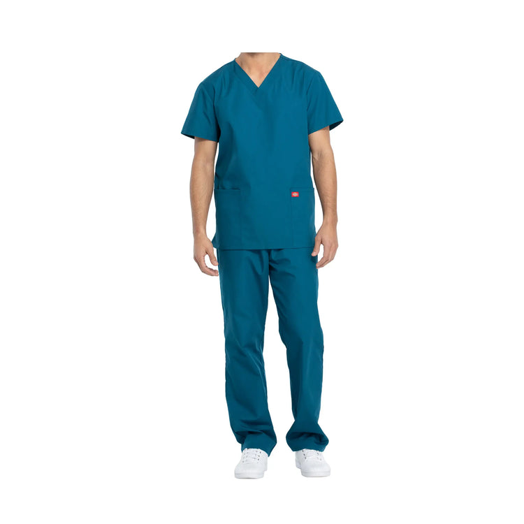 Hossegor - Ensemble médical - Tunique col V et pantalon - Unisexe - Dickies Dickies  Bleu-Canard-XXXL