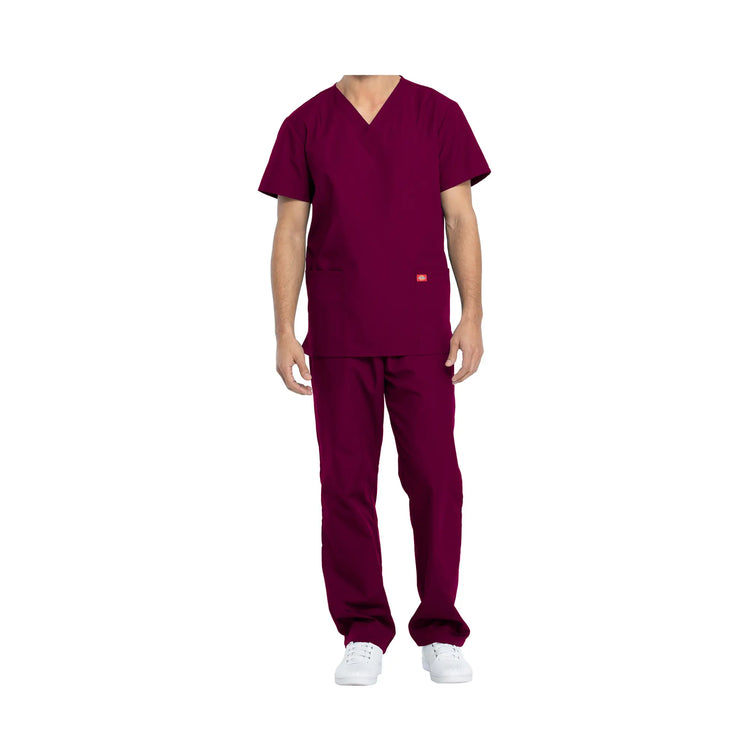 Hossegor - Ensemble médical - Tunique col V et pantalon - Unisexe - Dickies Dickies  Bordeaux-XXXL