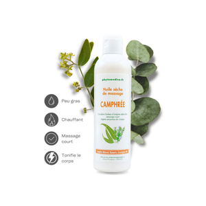 Huile sèche chauffante de Massage - Camphrée - deux contenances - Phytomedica Laboratoires Phytomedica 