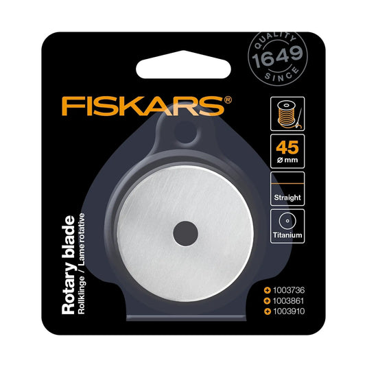 Titanium replacement rotary blade - straight cut - diameter 45 mm - Fiskars