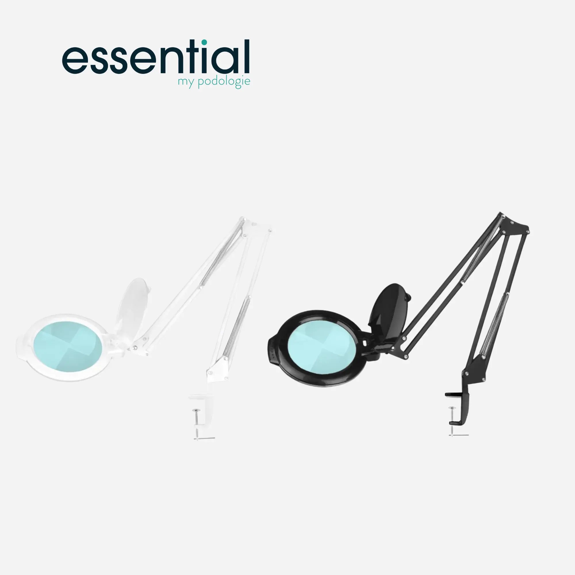 Lampe loupe articulée LED Moonlight 8013/6 pour table - Blanc ou Noir - Essential by My Podologie Activeshop 