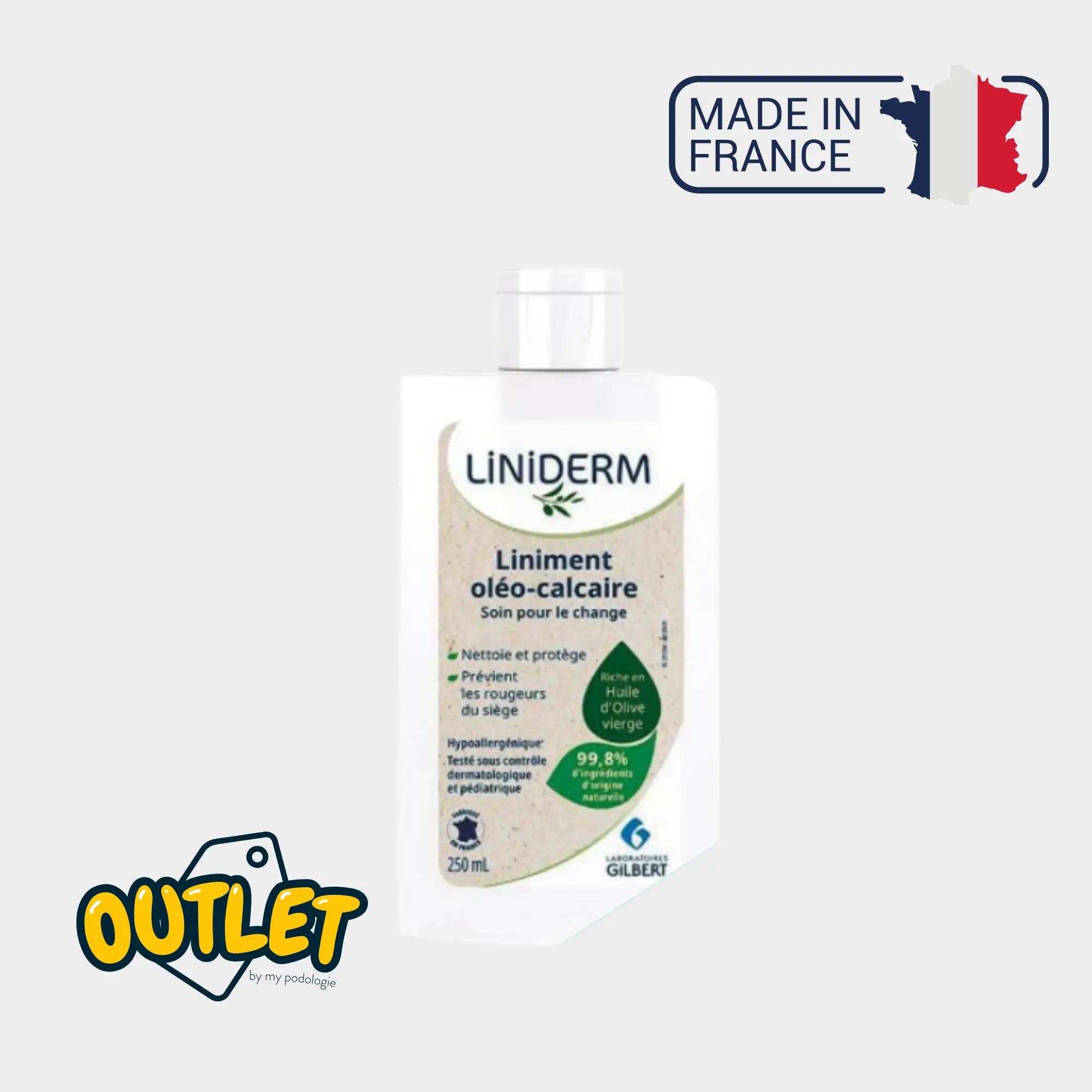 Stabilized oleo-limestone liniment 250ml bottle LINIDERM // Date expired Laboratoires Gilbert 