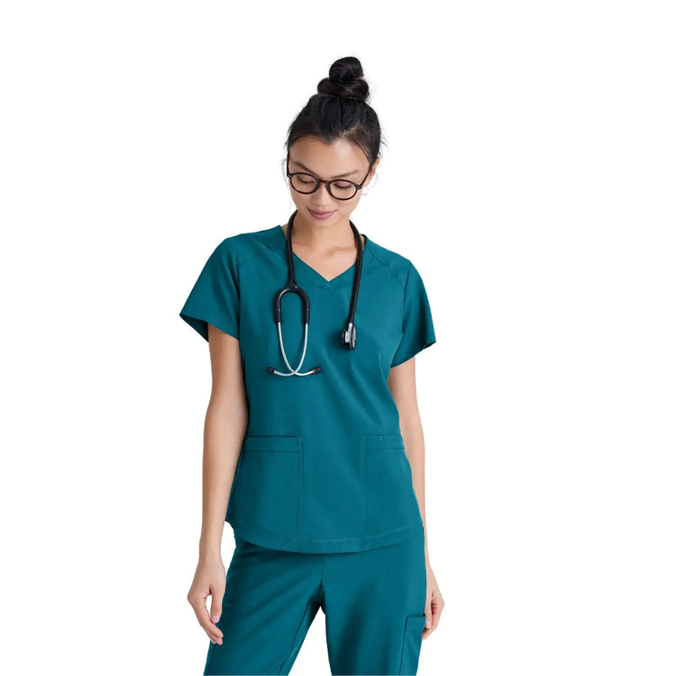 Luma - Tunique col V - Femme - Grey’s Anatomy Evolve Grey’s Anatomy  Bleu Caraïbes / XL