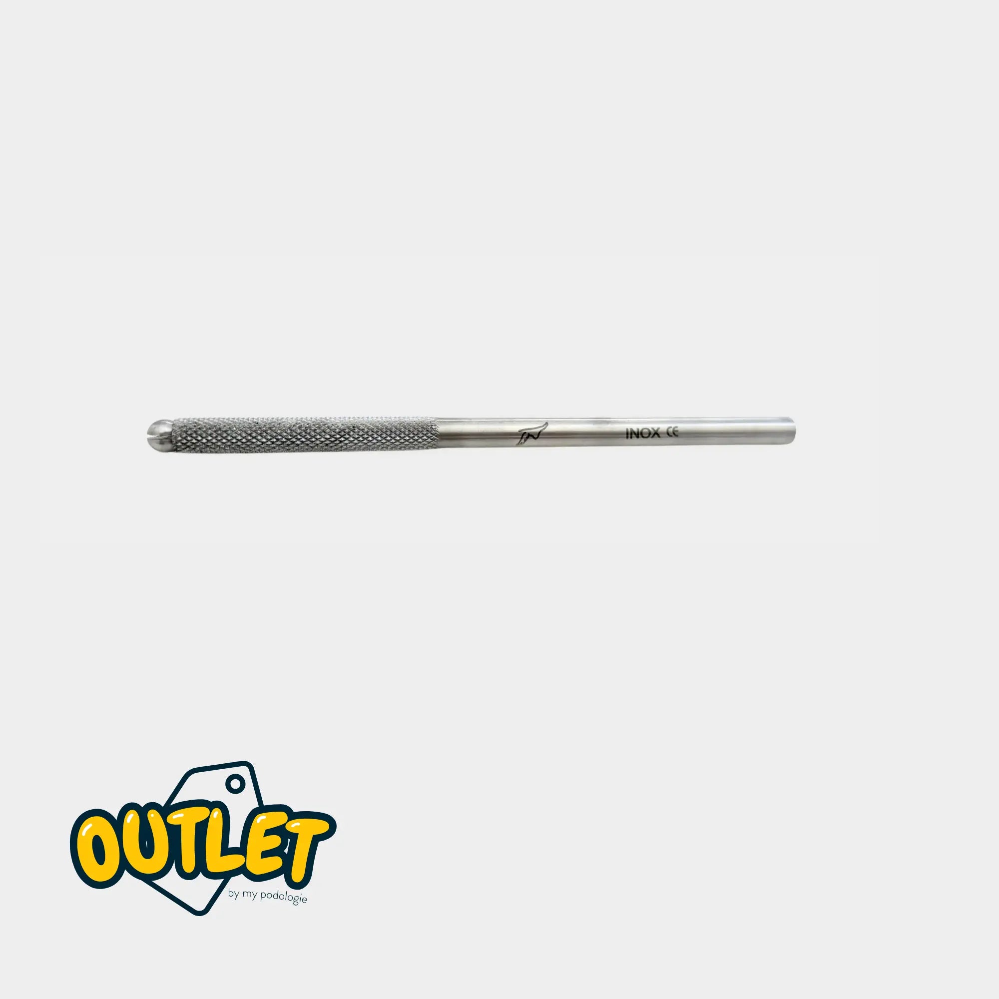 Manche porte lame de burin - 12 cm - Inox // Fin de série My Podologie 