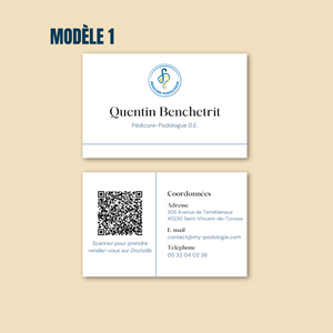 Modèle 1 pour carte de visite pour pédicures-podologues