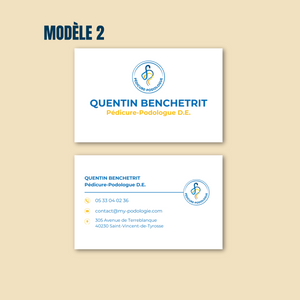Modèle 2 pour carte de visite pour pédicures-podologues