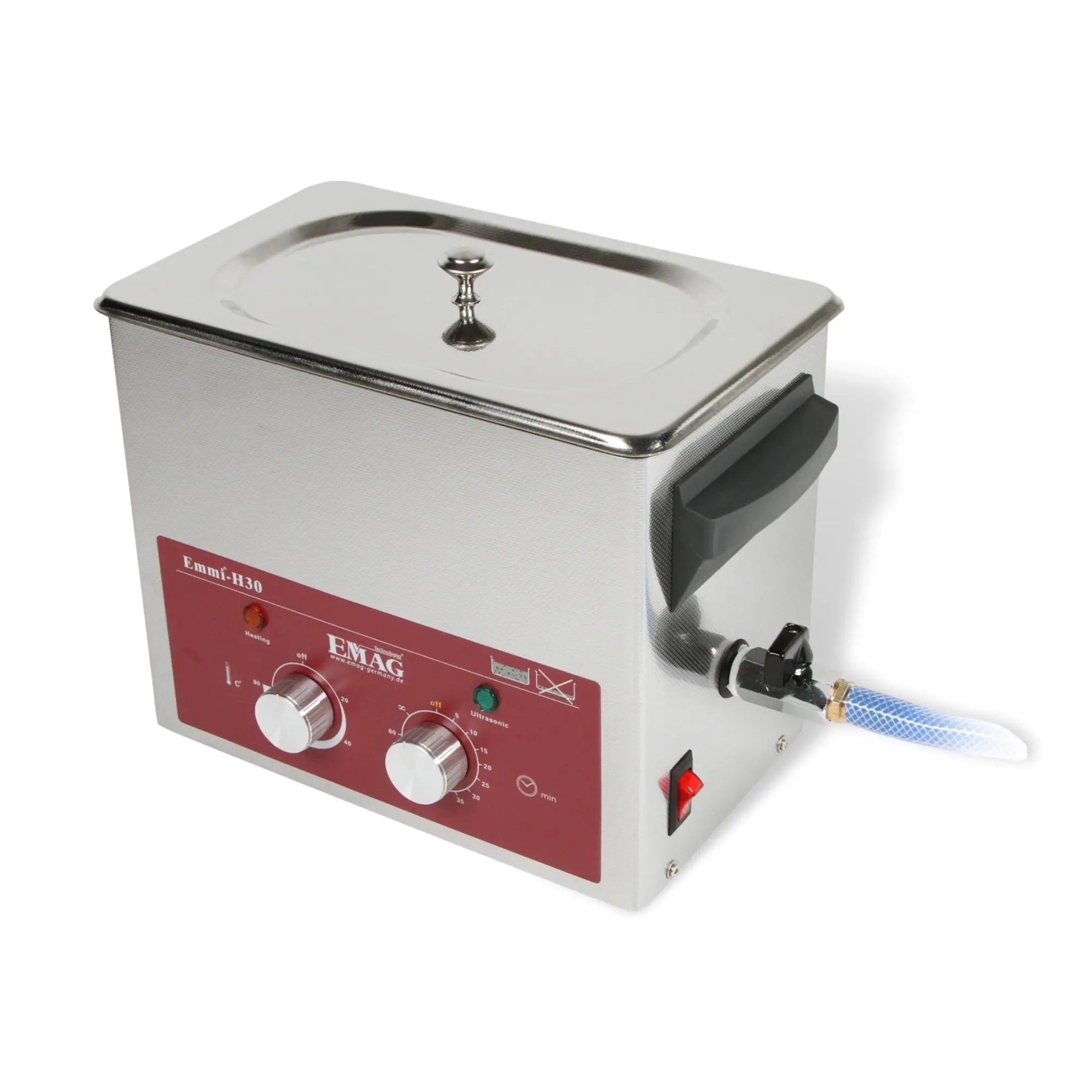 Nettoyeur à ultrasons tout en inox 3L - Emmi-H30 avec robinet de vidange - My Podologie