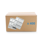 Disposable care trays with compartments - 3 sizes - Carton of 400