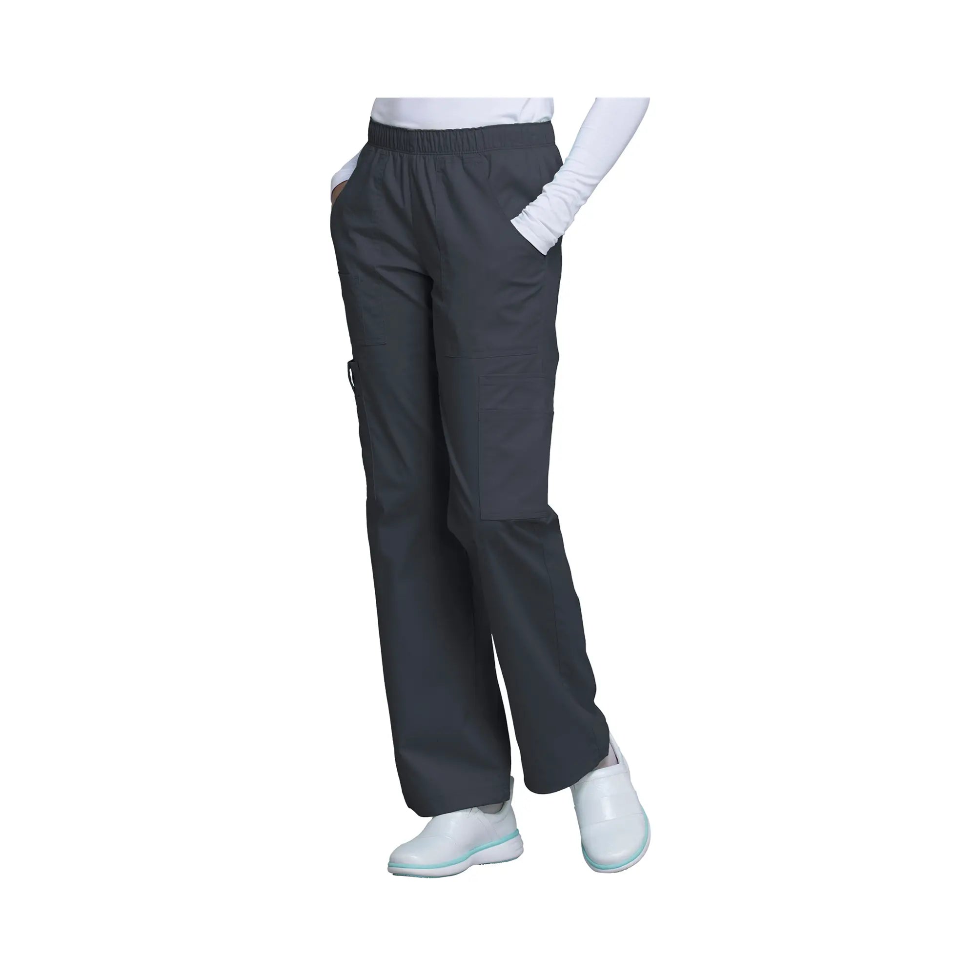 Roubaix - Pantalon large taille moyenne - Femme - Cherokee Cherokee Authentic Workwear  Anthracite-XXXL