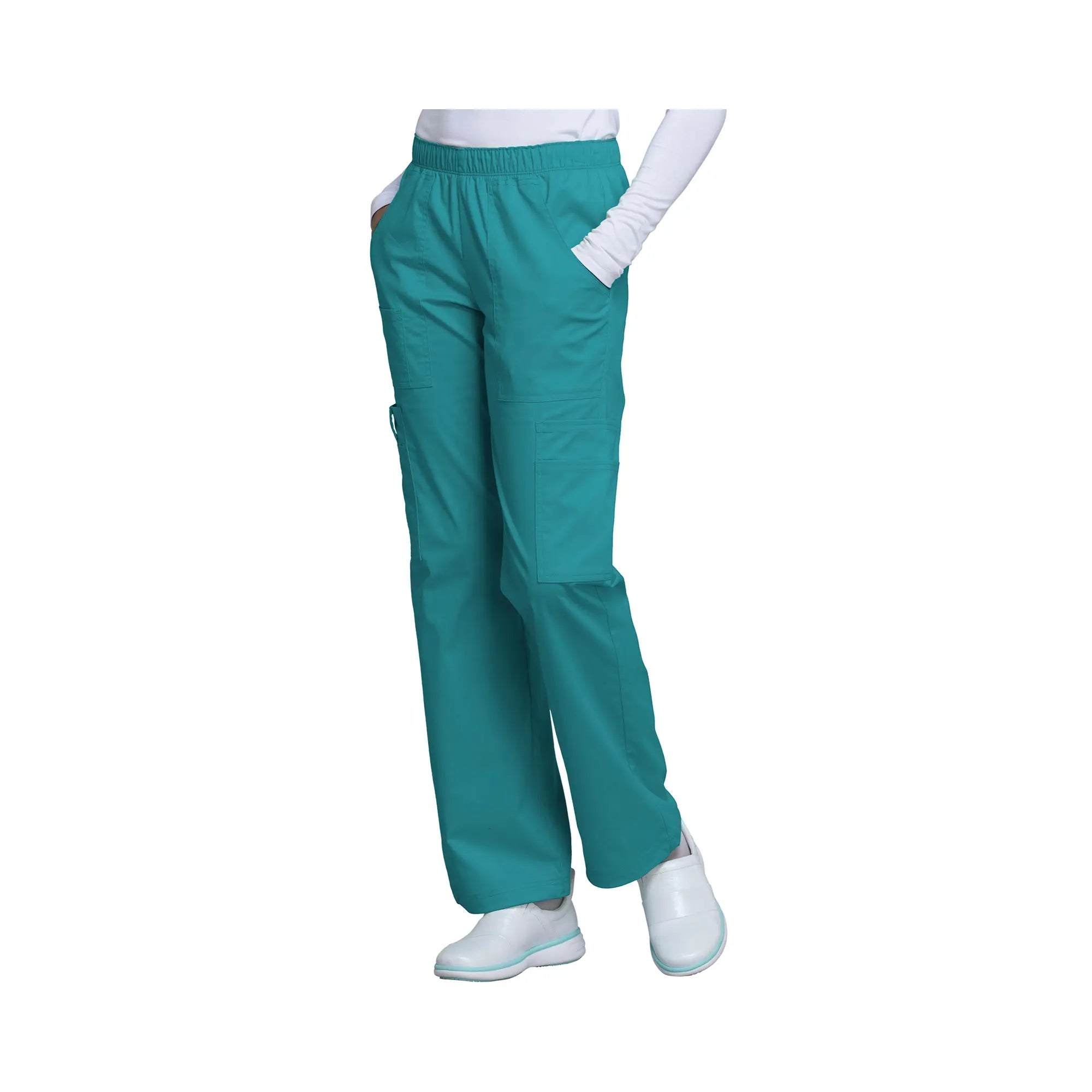 Roubaix - Pantalon large taille moyenne - Femme - Cherokee Cherokee Authentic Workwear  Bleu-Canard-XXXL