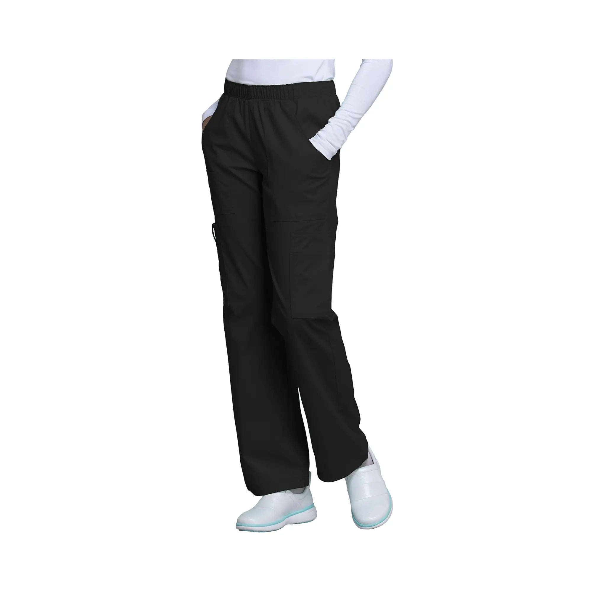 Roubaix - Pantalon large taille moyenne - Femme - Cherokee Cherokee Authentic Workwear  Noir-XXXL