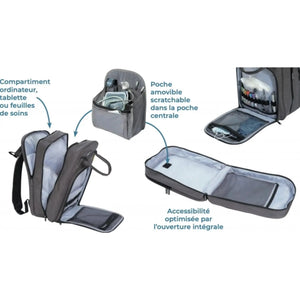Devabag Medical Case Backpack - Gray - Several Formats - Devaset Devaset 