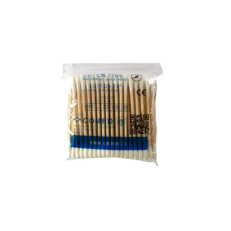Sachet de 100 coton-tiges en bois - My Podologie
